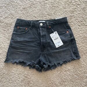 Zara High Rise Split Shorts